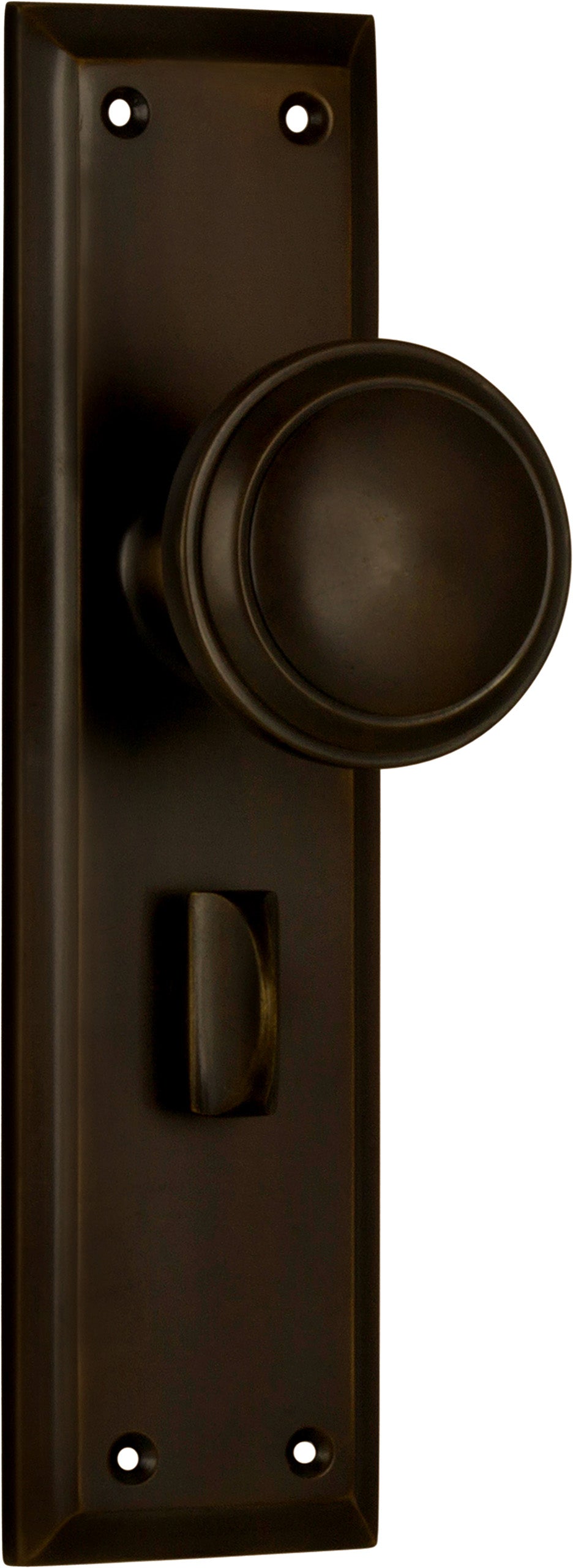 Milton Door Knob - Long Backplate by Tradco