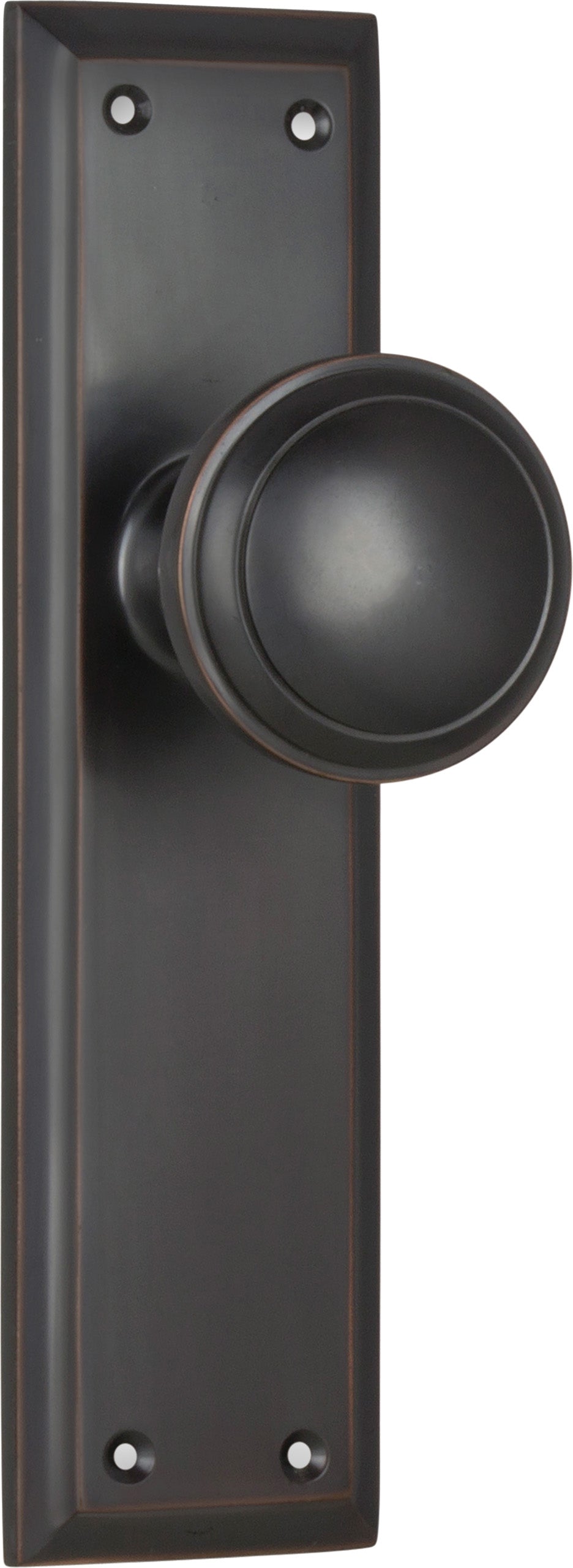 Milton Door Knob - Long Backplate by Tradco