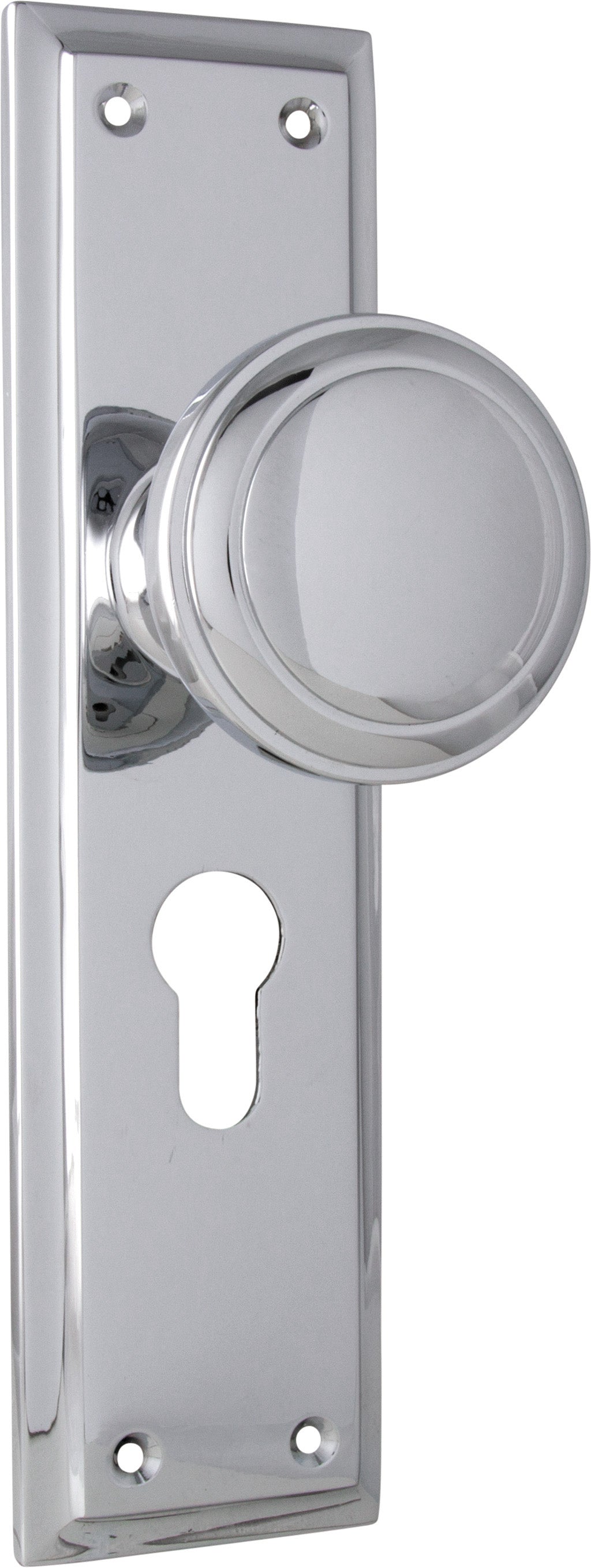 Milton Door Knob - Long Backplate by Tradco