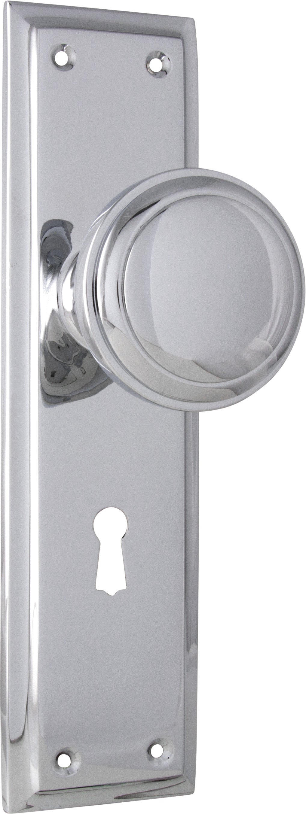 Milton Door Knob - Long Backplate by Tradco