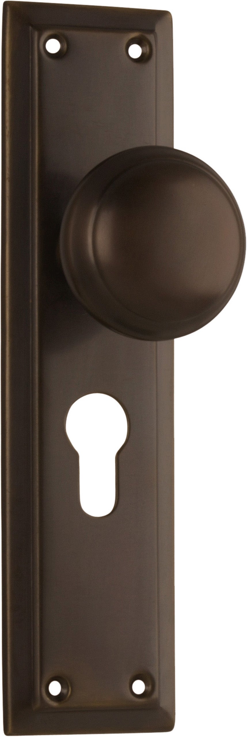 Richmond Door Knob - Long Backplate by Tradco