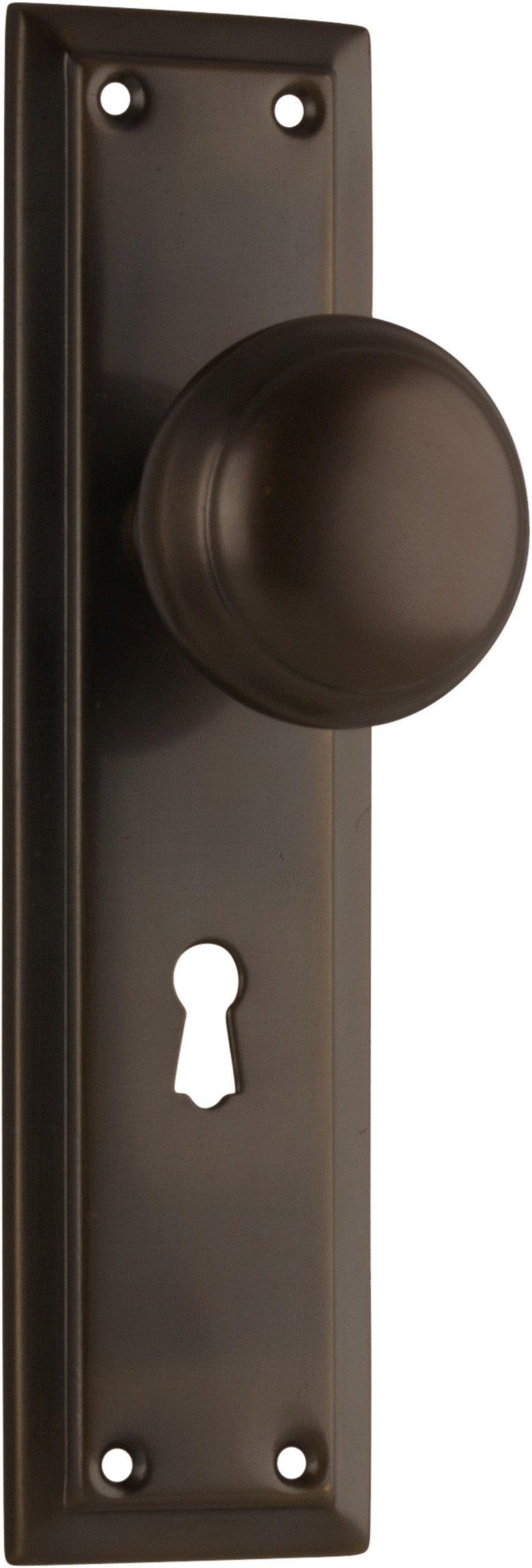 Richmond Door Knob - Long Backplate by Tradco