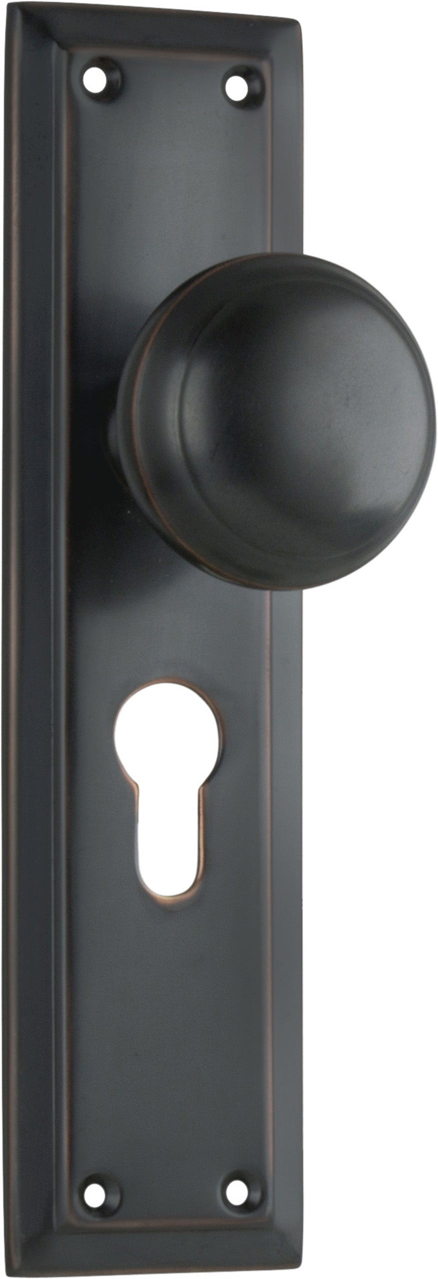 Richmond Door Knob - Long Backplate by Tradco