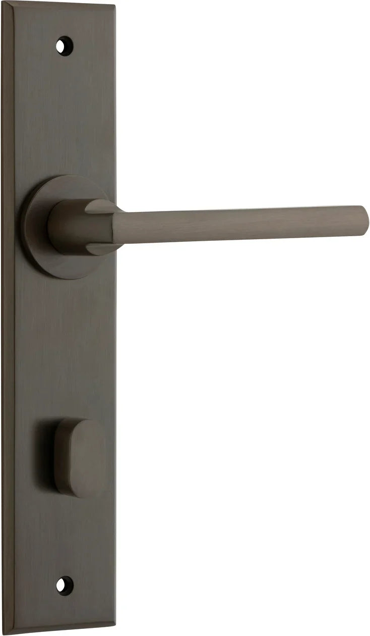 Baltimore Lever - Chamfered Backplate - Entry Point - Iver - Signature Brass - Door Levers