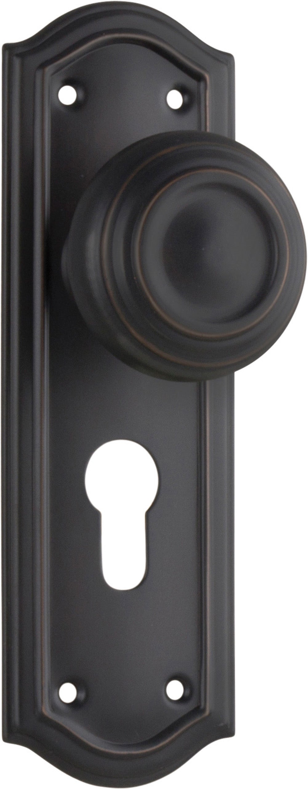 Kensington Door Knob - Long Backplate by Tradco