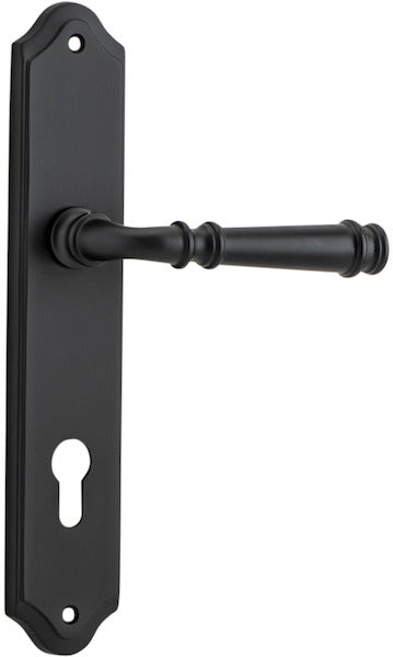 Verona Lever - Shouldered Backplate - Entry Point - Iver - Matt Black - Door Levers