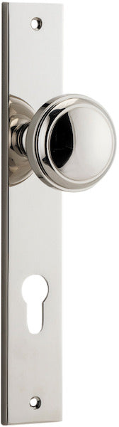 Paddington Knob - Rectangular Backplate - Entry Point - Iver - Polished Nickel - Door Knobs