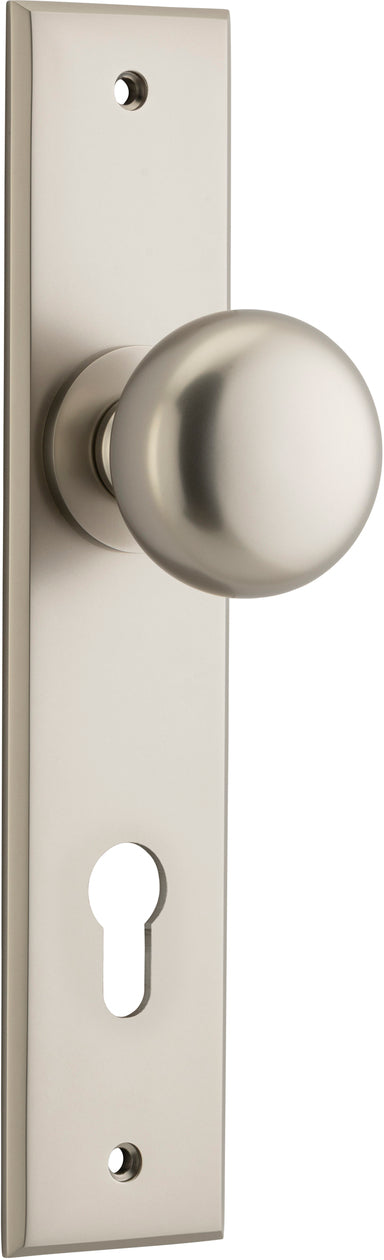 Cambridge Knob - Chamfered Backplate - Entry - Point - 14946E85 - Iver