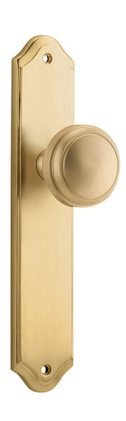 Paddington Knob - Shouldered Backplate - Entry Point - Iver - Brushed Brass - Door Knobs