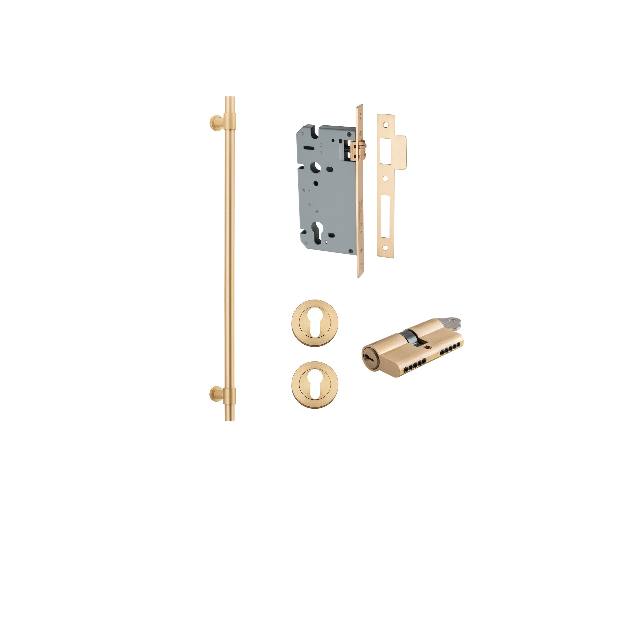 Helsinki Pull Handle - Entry Point - Iver - Brushed Brass - Pull Handles