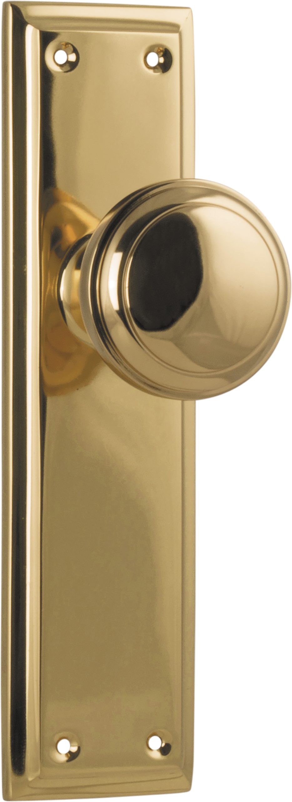 Milton Door Knob - Long Backplate by Tradco