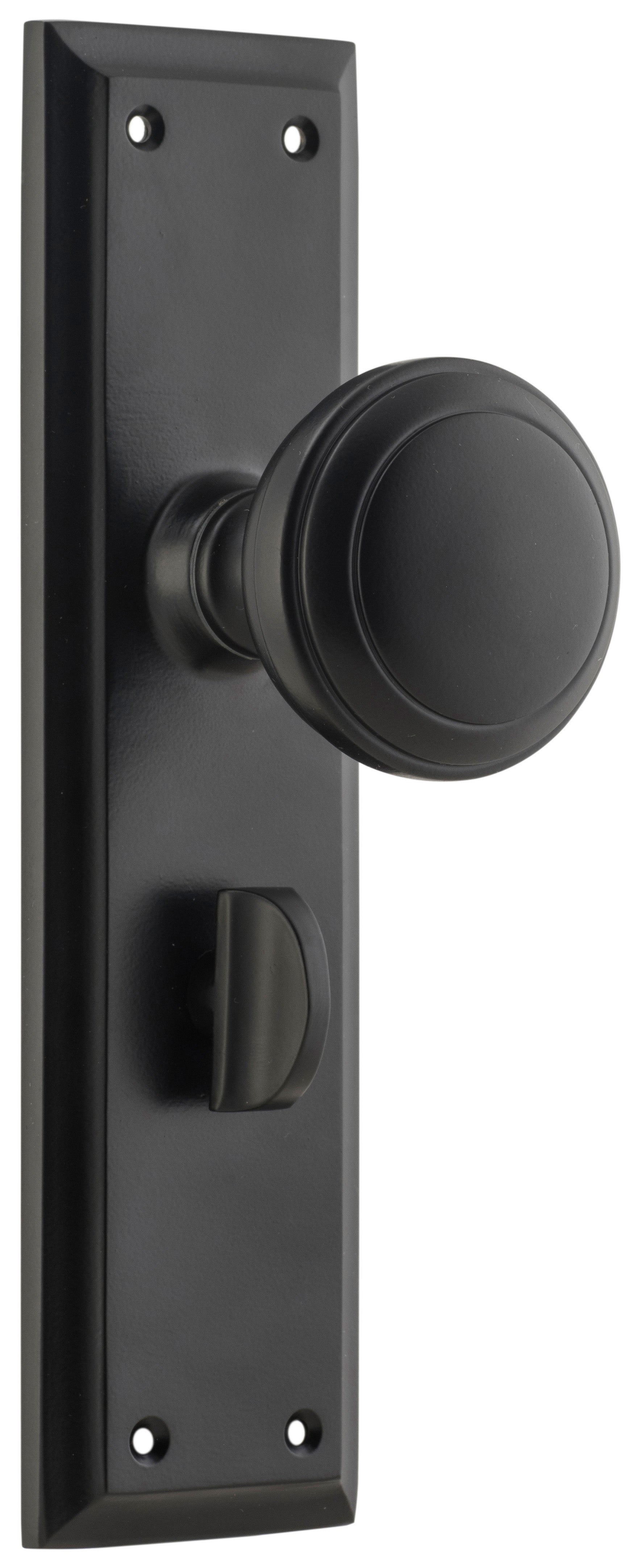 Milton Door Knob - Long Backplate by Tradco