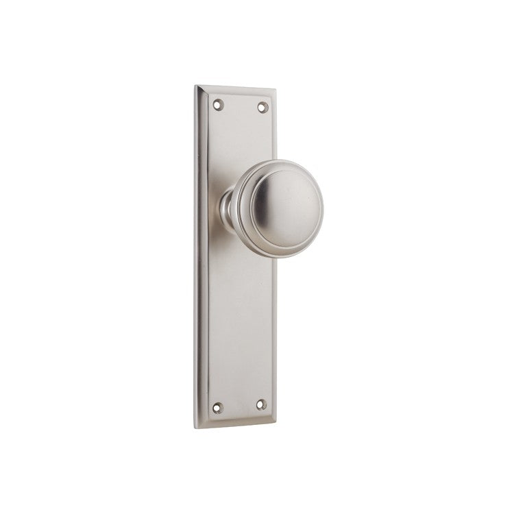 Milton Door Knob - Long Backplate by Tradco