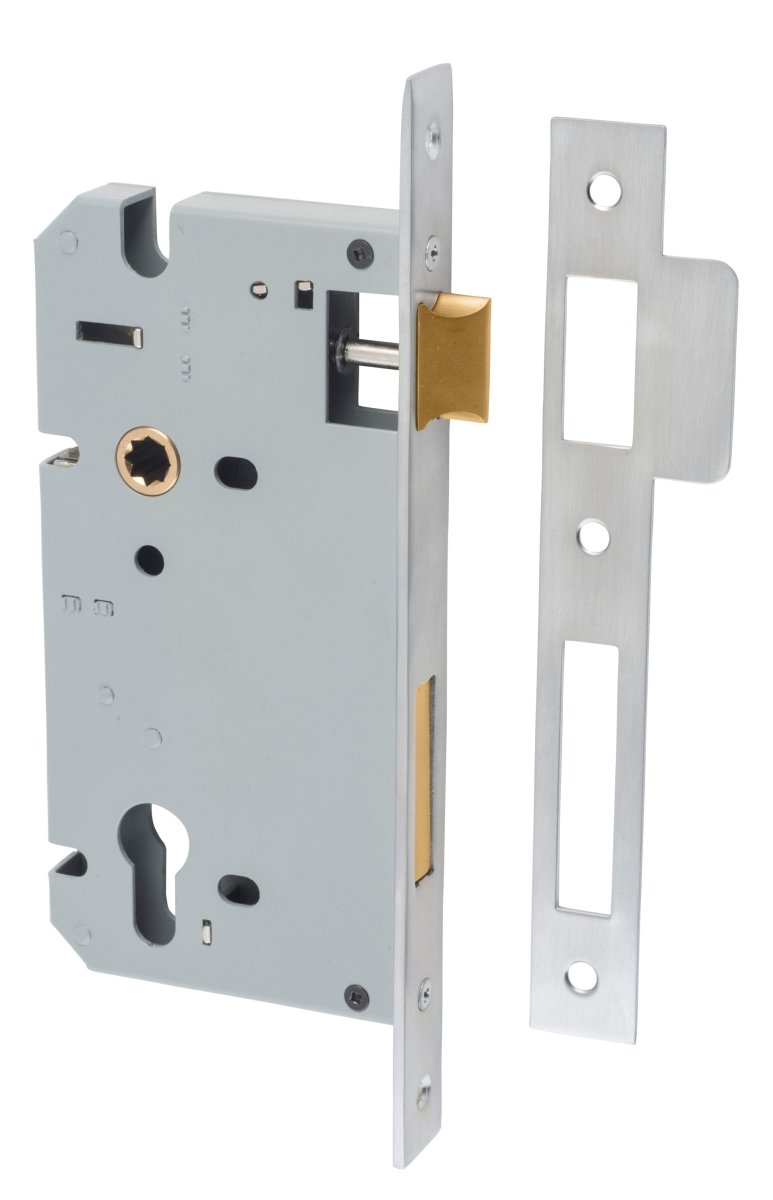 85mm Euro Mortice Locks - Entry Point - Iver - Brushed Brass - External Locks