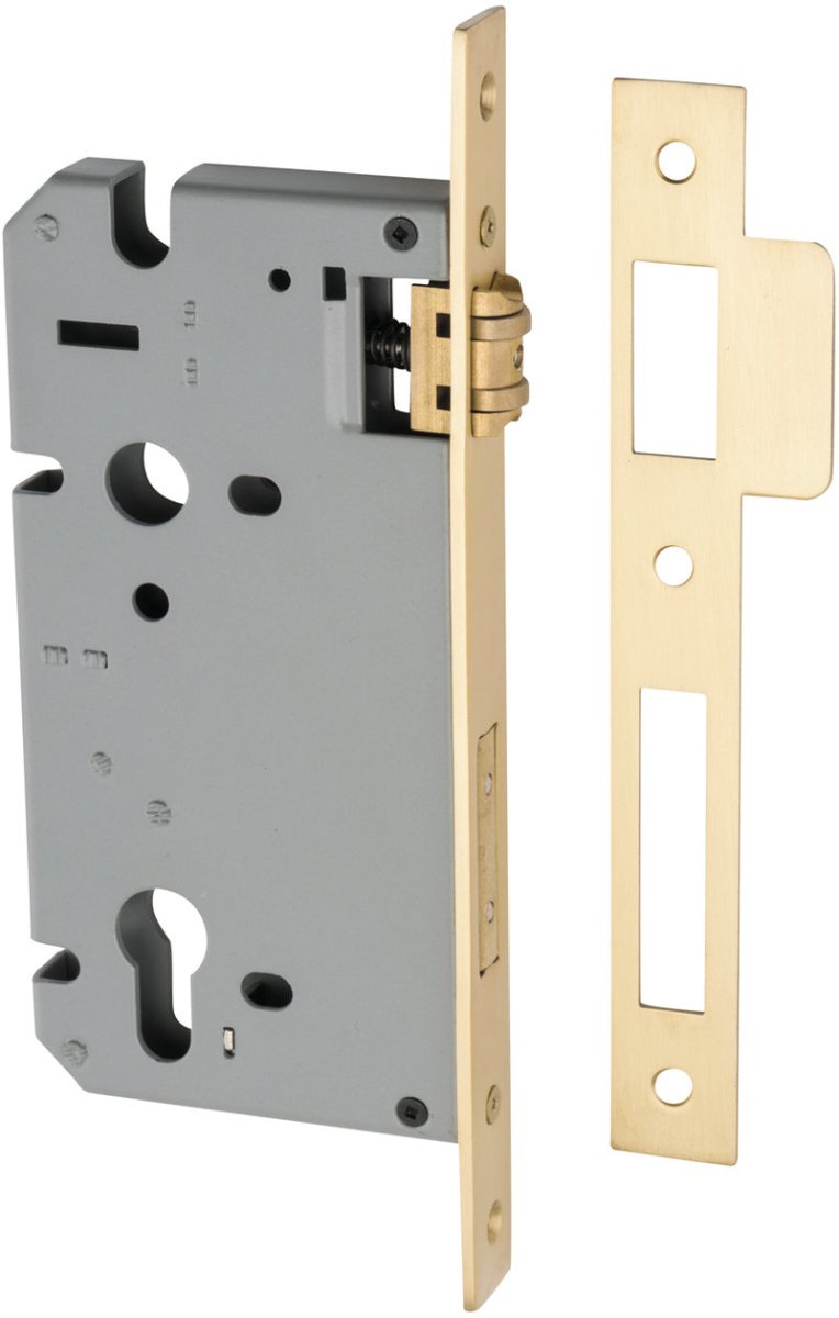 85mm Euro Mortice Locks - Entry Point - Iver - Brushed Gold PVD - External Locks