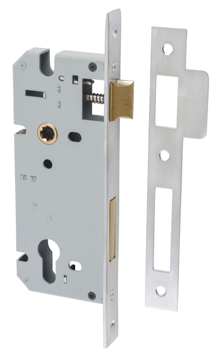 85mm Euro Mortice Locks - Entry Point - Iver - Brushed Chrome - External Locks