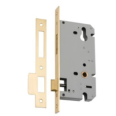 85mm Euro Mortice Locks - Entry Point - Iver - Brushed Gold PVD - External Locks