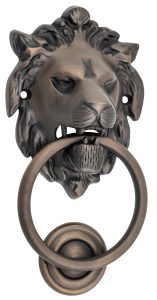 Lion's Head Door Knocker by Tradco
