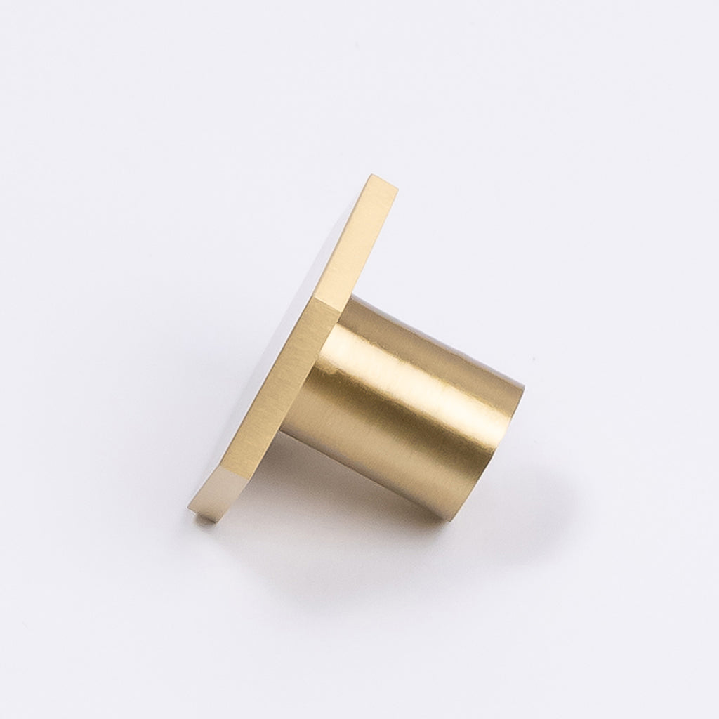 Brushed Brass Hexagonal Cabinet Knob - Rosalind - Manovella