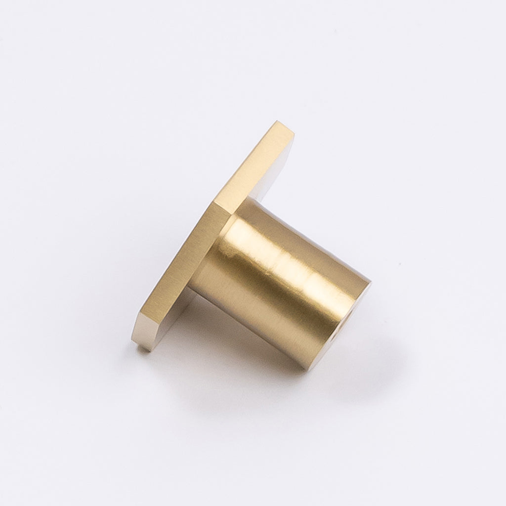 Brushed Brass Hexagonal Cabinet Knob - Rosalind - Manovella