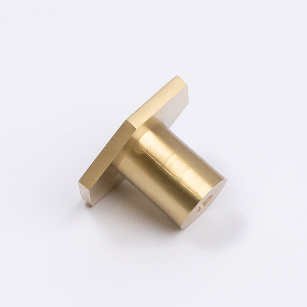 Brushed Brass Hexagonal Cabinet Knob - Rosalind - Manovella