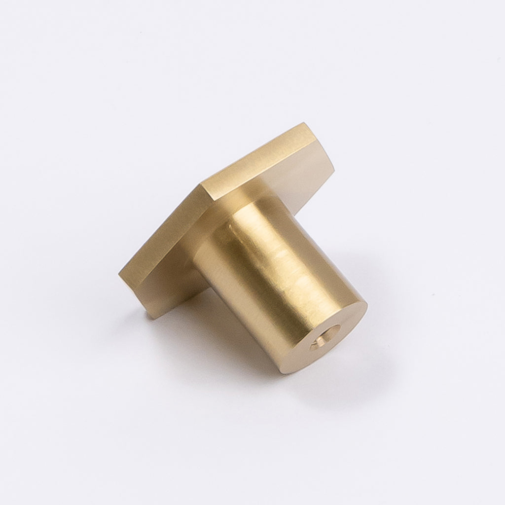 Brushed Brass Hexagonal Cabinet Knob - Rosalind - Manovella