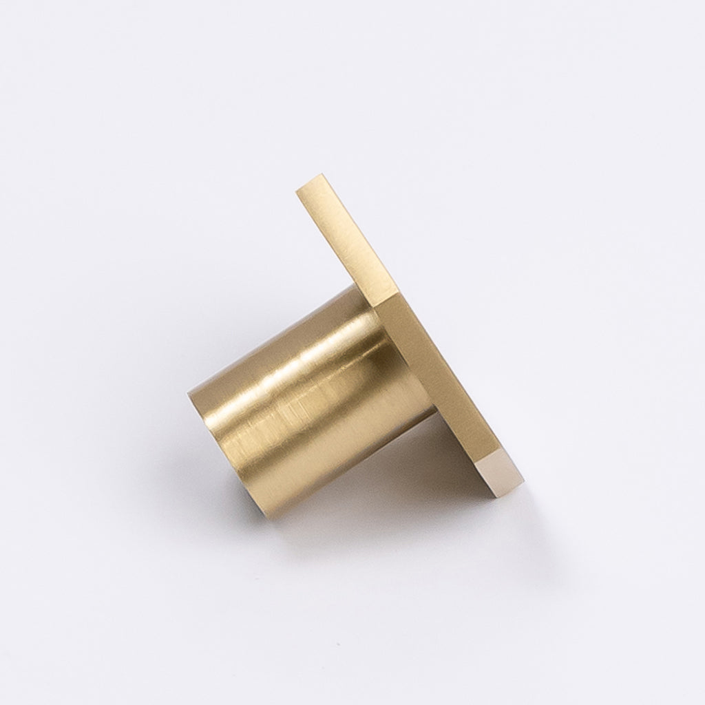 Brushed Brass Hexagonal Cabinet Knob - Rosalind - Manovella