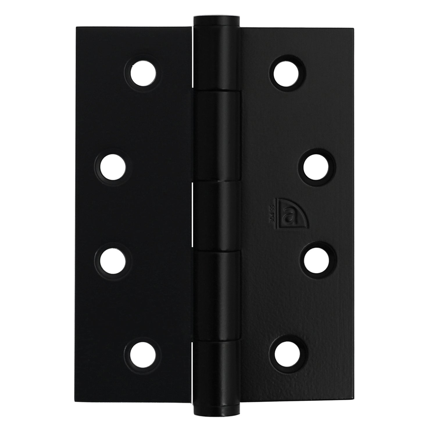 PAIR - Black Fixed Pin Butt Hinge 100x75x2.5mm - Austyle