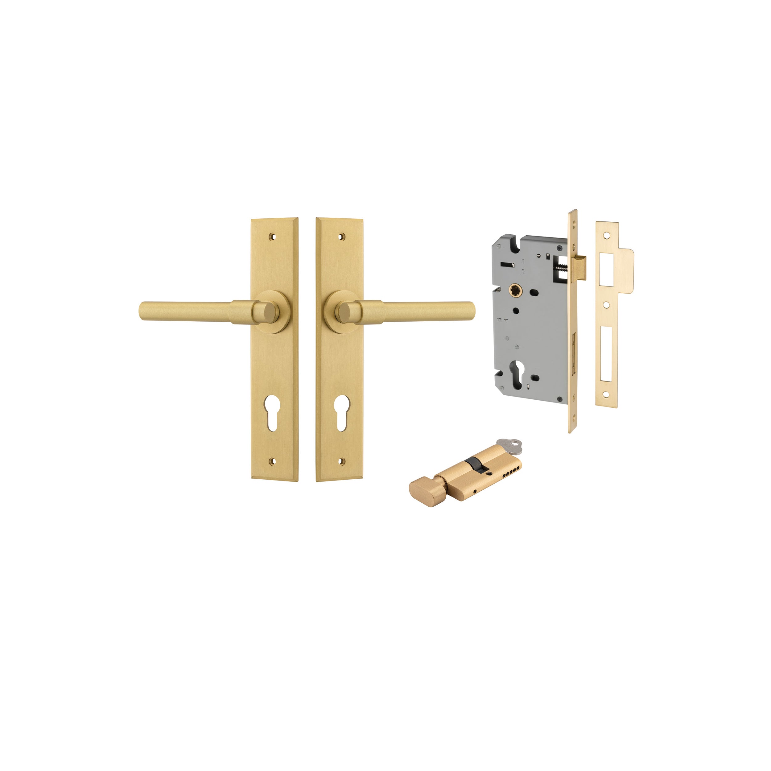 Helsinki Lever - Chamfered Backplate By Iver