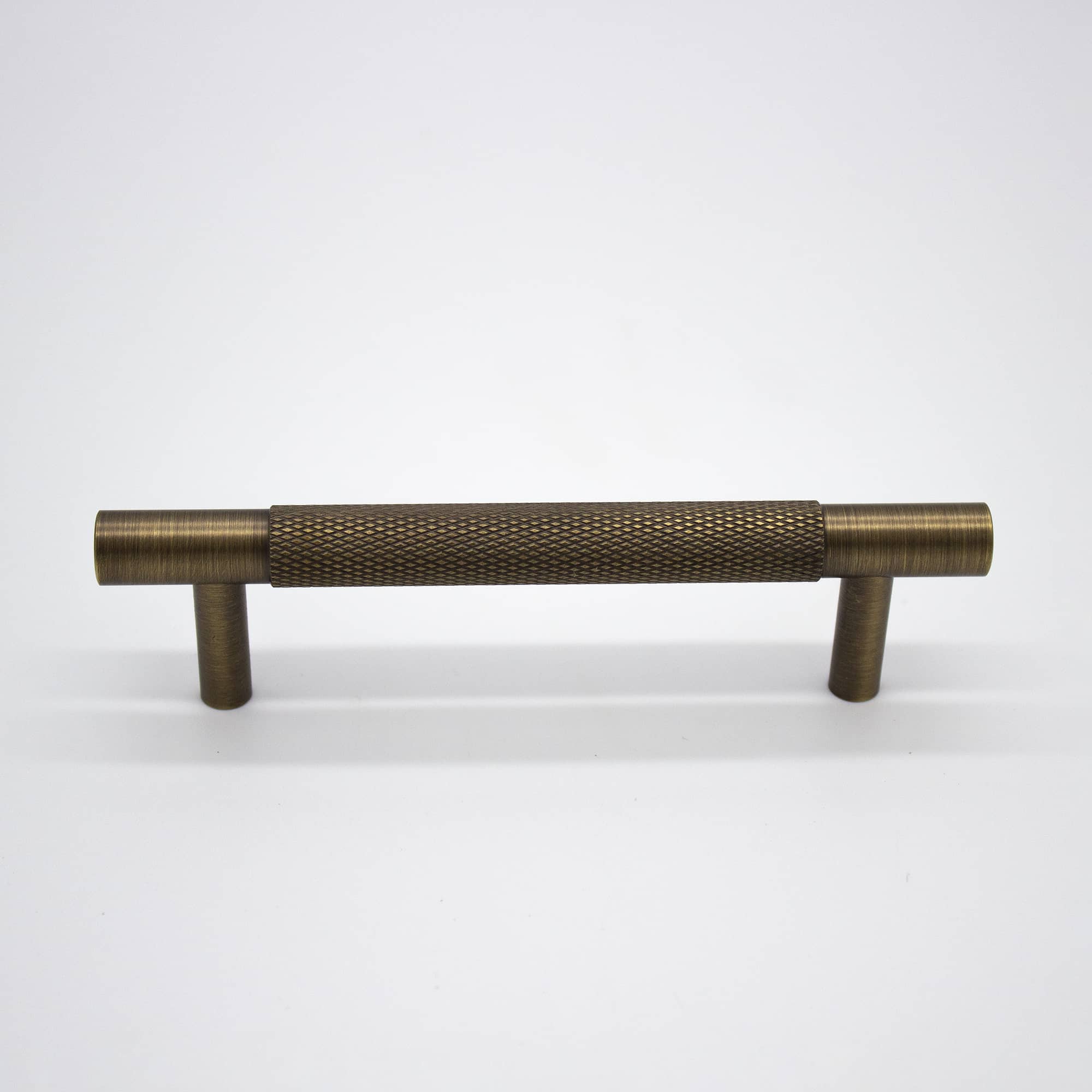 Aged Brass Knurled Drawer Pull - Charmian - Manovella