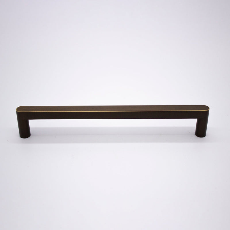 Aged Brass Straight Profile Cabinet Pull - Clio - Manovella