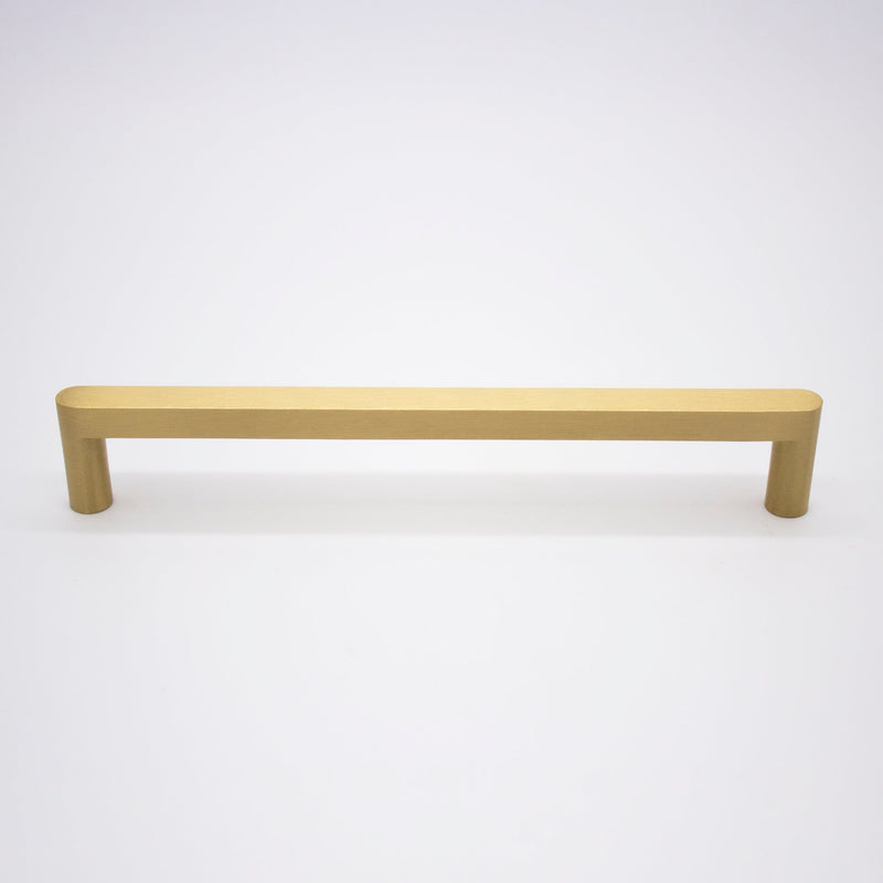 Brushed Brass Straight Profile Cabinet Pull - Clio - Manovella