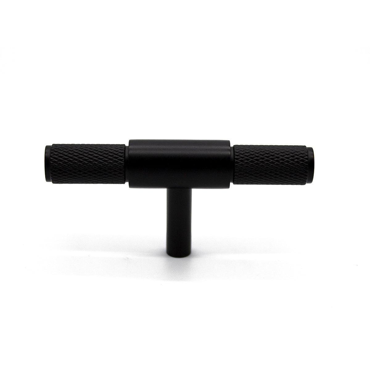 Matt Black Knurled Cabinet T-Bar Pull - Miranda - Manovella