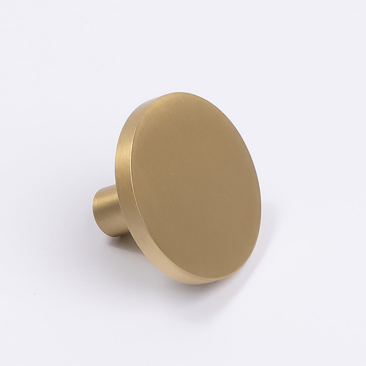 Brushed Brass Round Profile Cabinet Knob - Olivia - Manovella