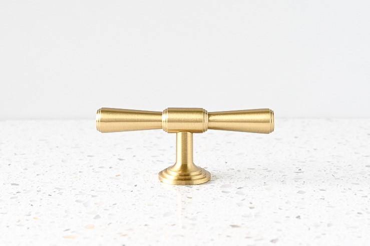 Neve Brass Cabinetry T Handle - Little Swagger