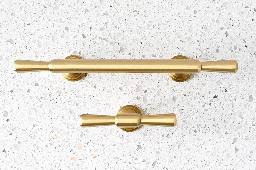 Neve Brass Cabinetry T Handle - Little Swagger