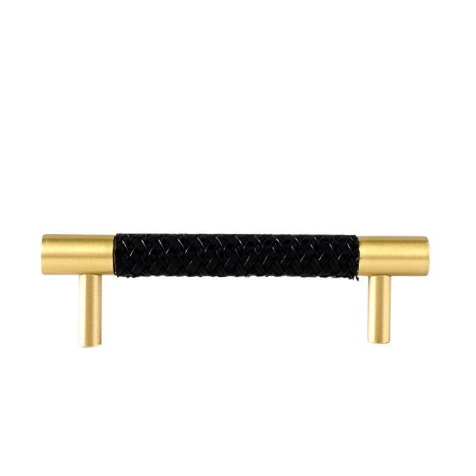 Maggie Brass And Leather Cabinetry Handle - Little Swagger