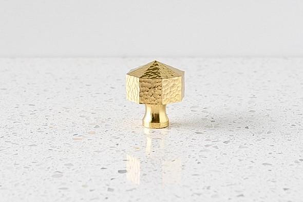 Frankie Hammered Brass Cabinetry Knob - Little Swagger