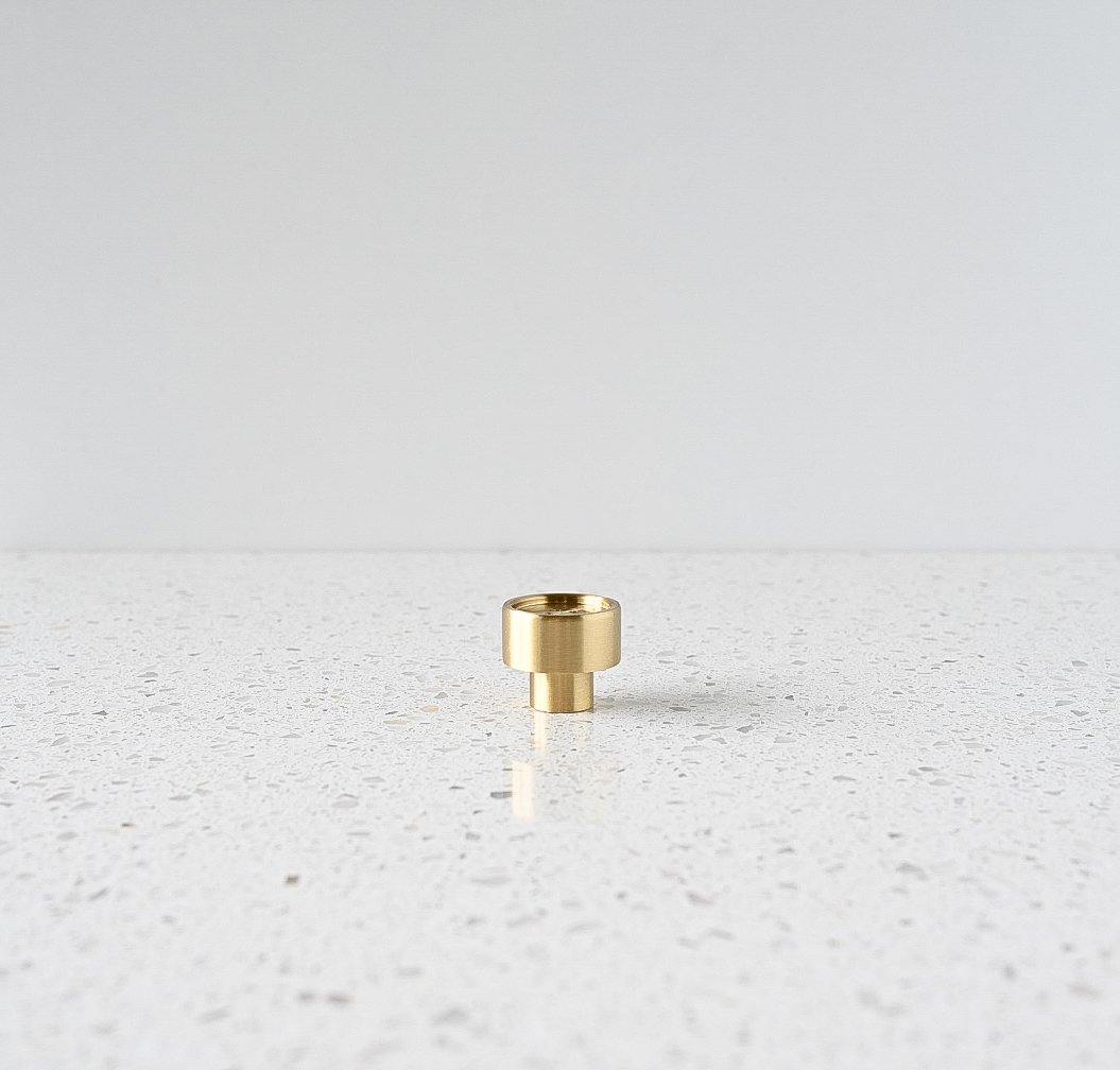 Angus Button Brass Cabinetry Knob - Little Swagger