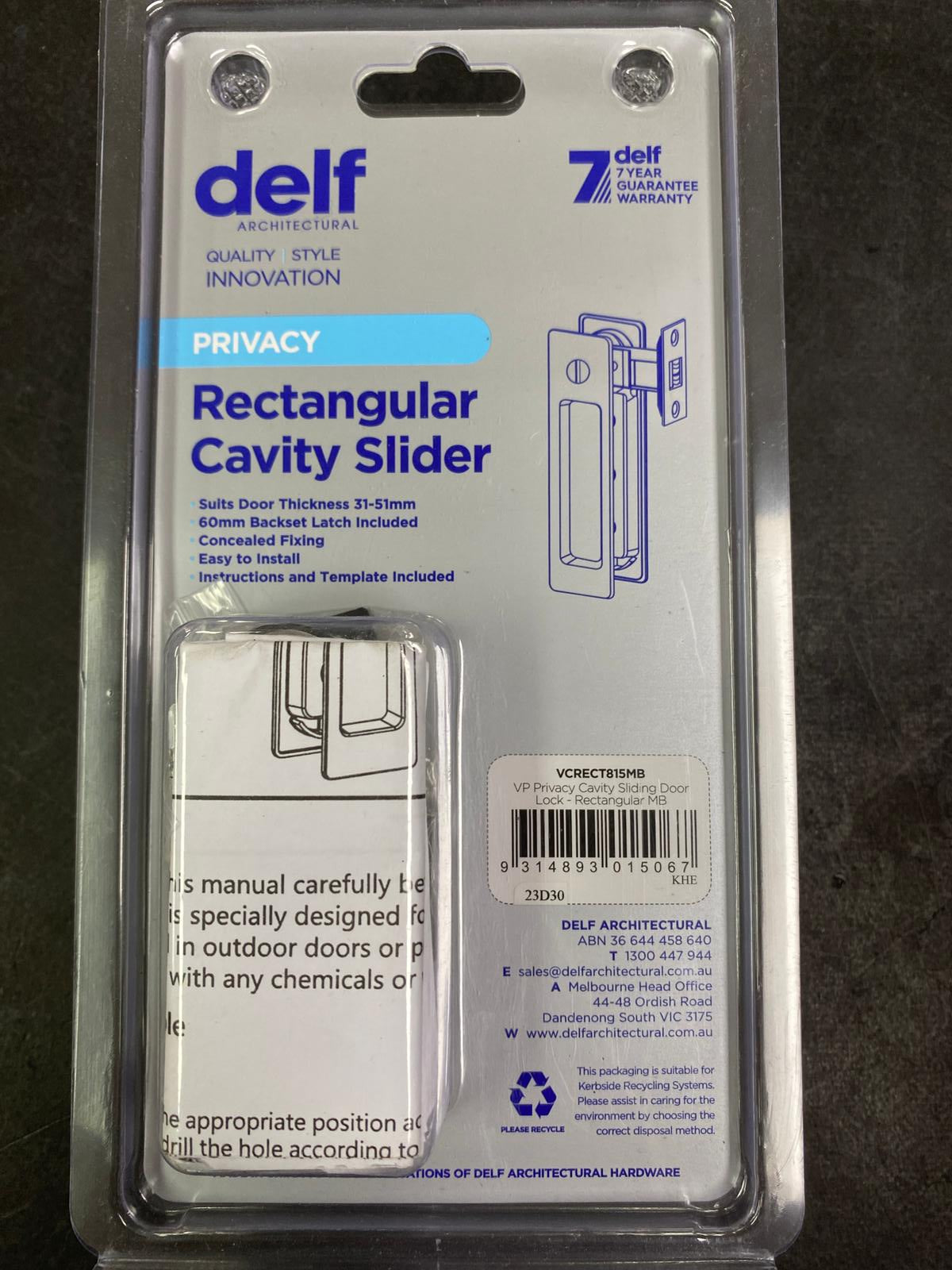 Matt Black Cavity Slider Sets by Delf