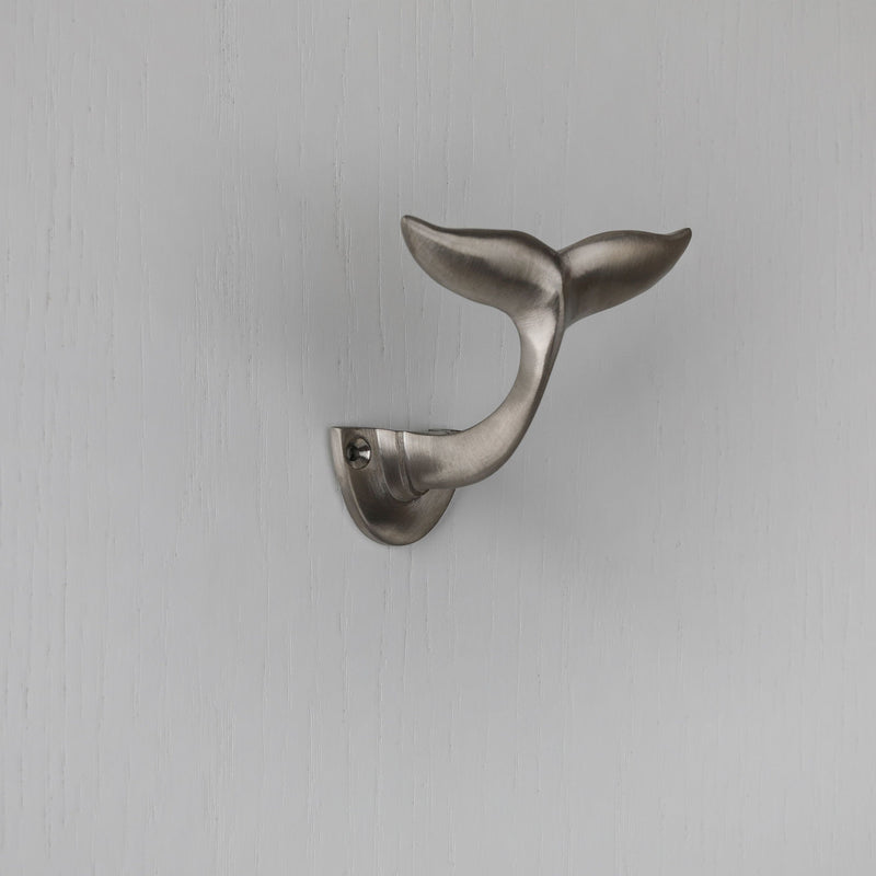 Whale Tail Hook - Satin Nickel By Hepburn