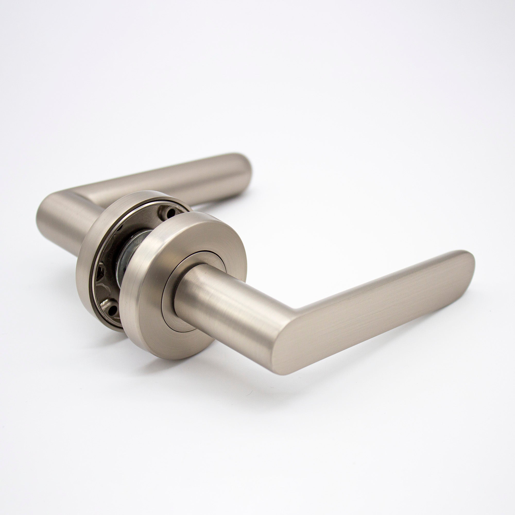 Brushed Nickel Passage Door Handle - Fairhaven - Manovella