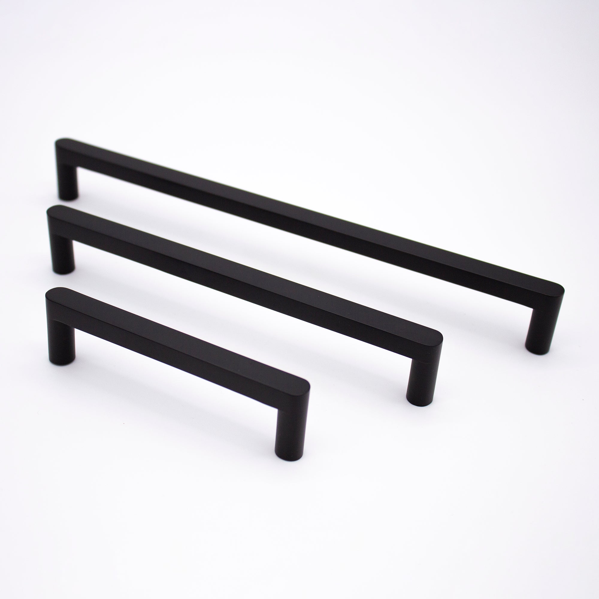 Matt Black Straight Profile Cabinet Pull - Clio - Manovella