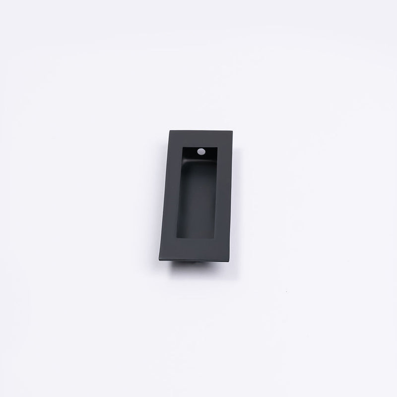 Matt Black Sliding Door Flush Pull 120mm x 40mm - Manovella