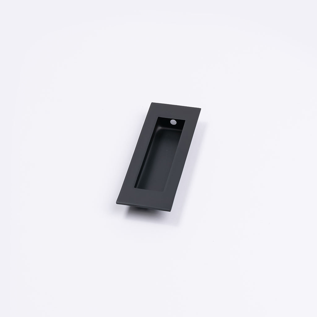 Matt Black Sliding Door Flush Pull 120mm x 40mm - Manovella