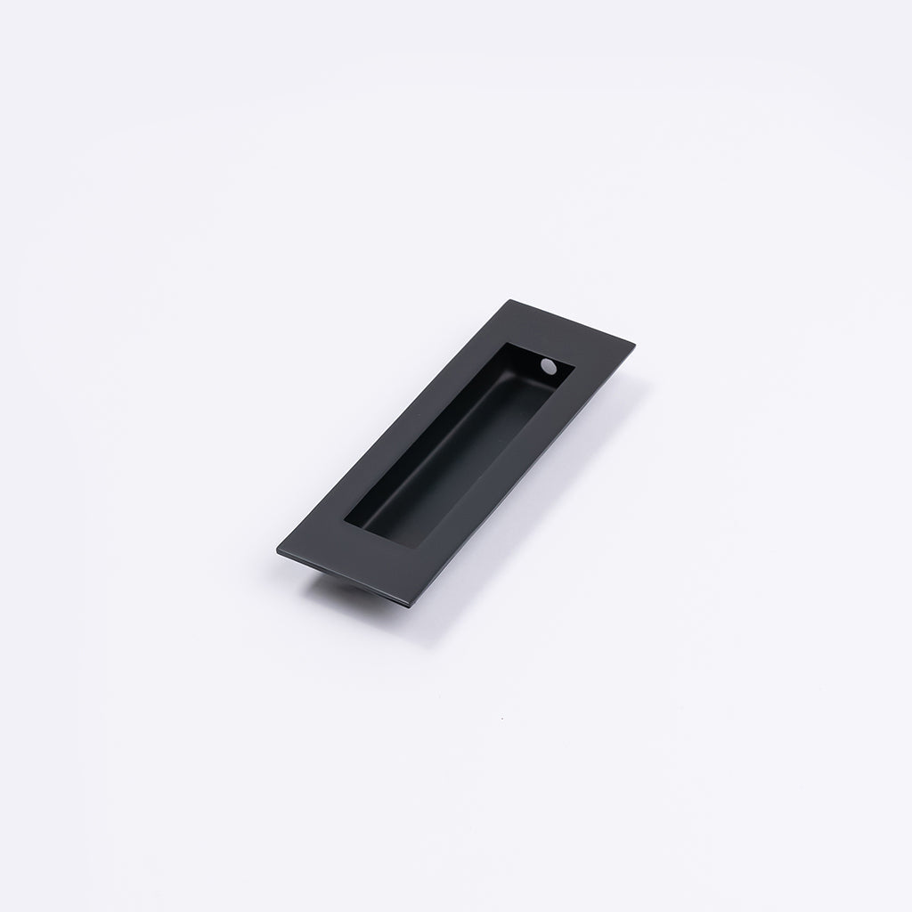 Matt Black Sliding Door Flush Pull 120mm x 40mm - Manovella