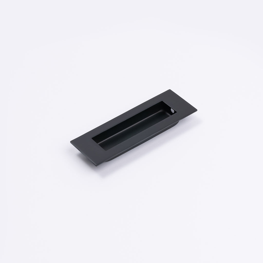 Matt Black Sliding Door Flush Pull 120mm x 40mm - Manovella