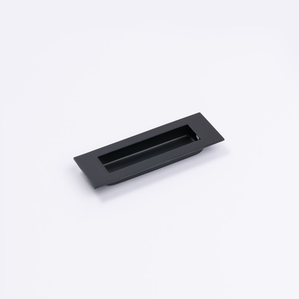 Matt Black Sliding Door Flush Pull 120mm x 40mm - Manovella