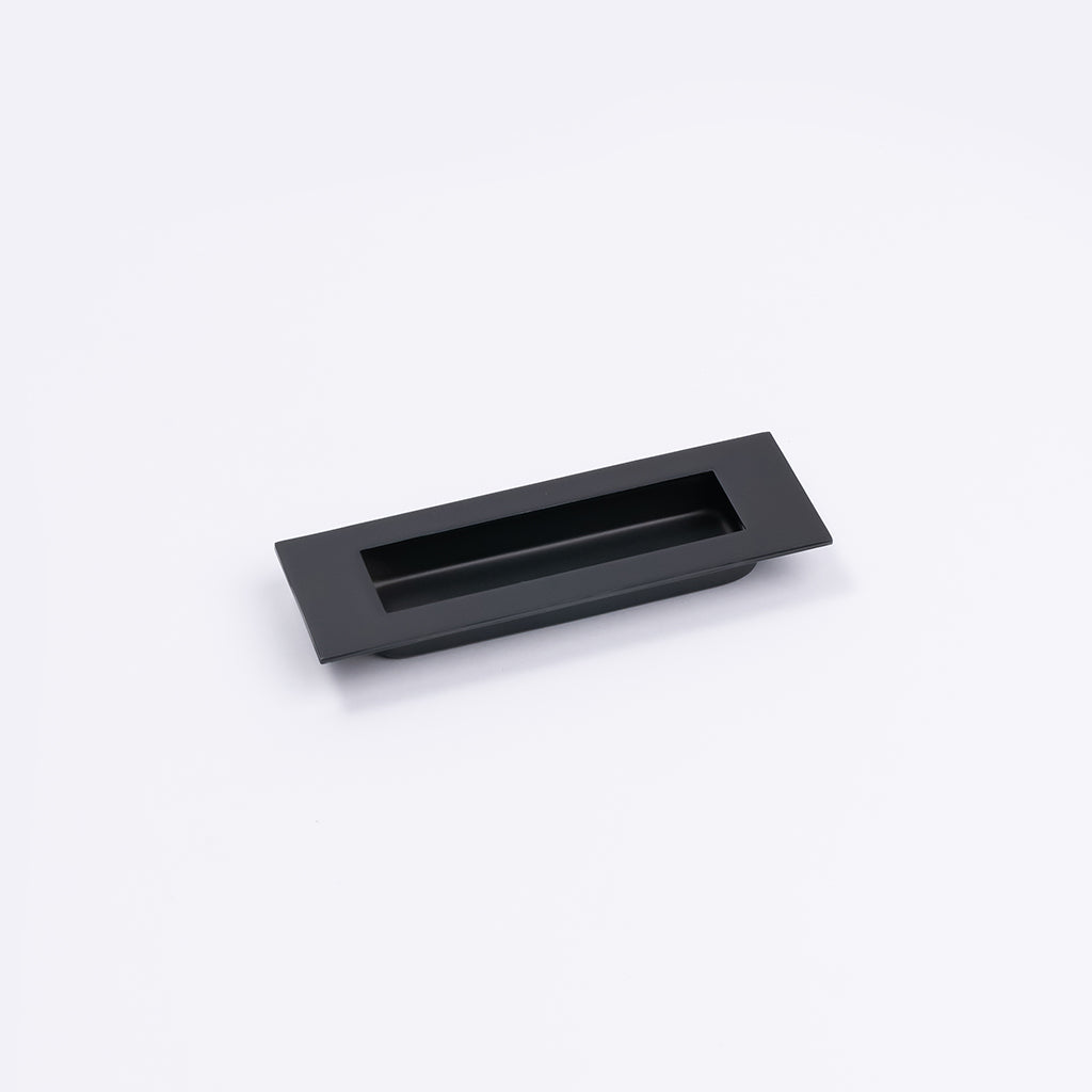 Matt Black Sliding Door Flush Pull 120mm x 40mm - Manovella