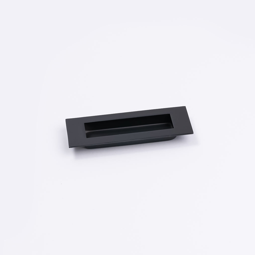 Matt Black Sliding Door Flush Pull 120mm x 40mm - Manovella